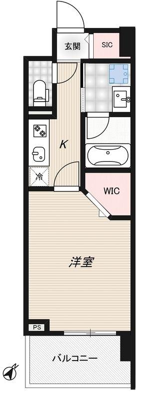 RIDGE豊洲(1K/5階)の間取り写真