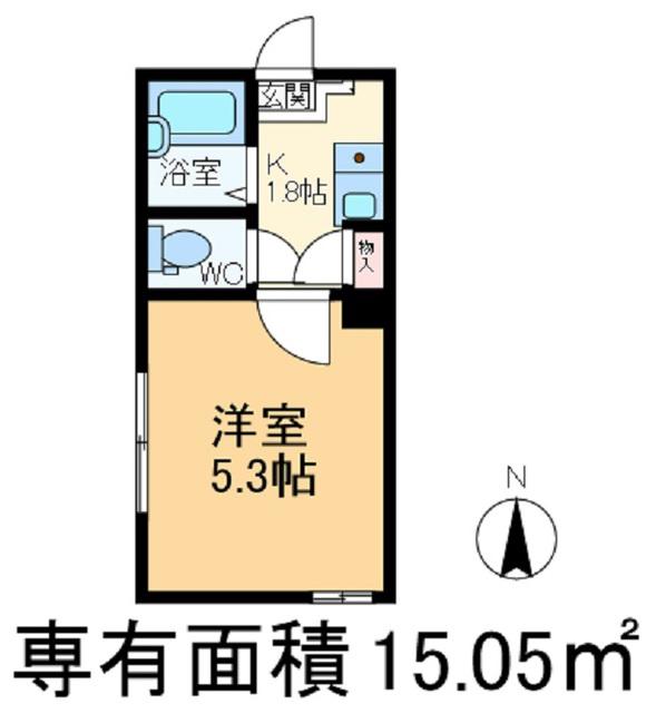 BONDS小台(1K/3階)の間取り写真
