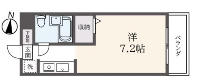 ジョイフル高井戸弐番館(ワンルーム/1階)の間取り写真