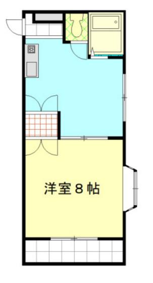 シークハウス(1DK/3階)の間取り写真