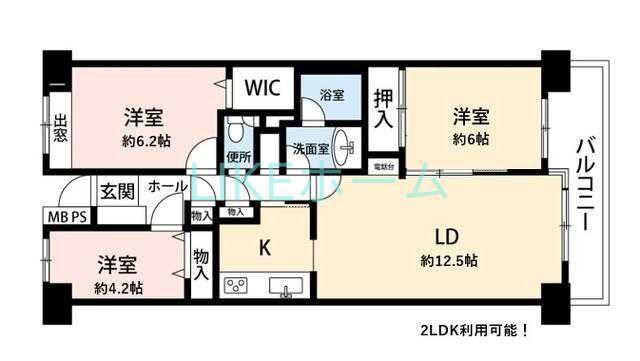 PLENDY市川大野(3LDK/6階)の間取り写真