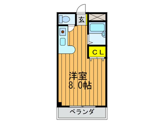 シャンティー長尾家具(ワンルーム/2階)の間取り写真