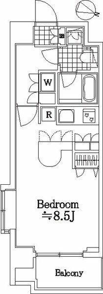 パークサイド東大島(ワンルーム/5階)の間取り写真