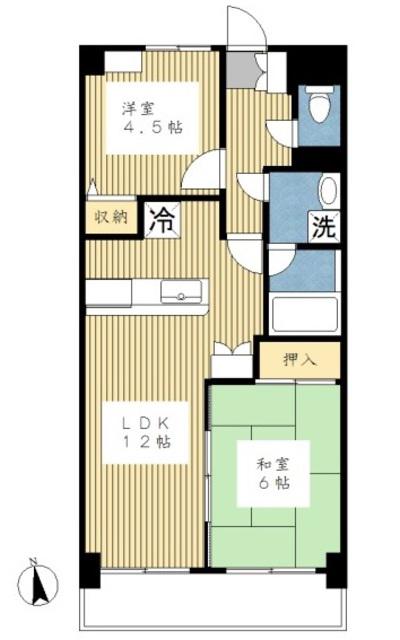 TS GARDENあざみ野(2LDK/2階)の間取り写真