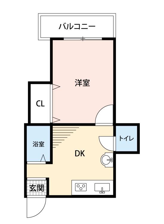 オーナーズマンション阪南IV(1DK/3階)の間取り写真