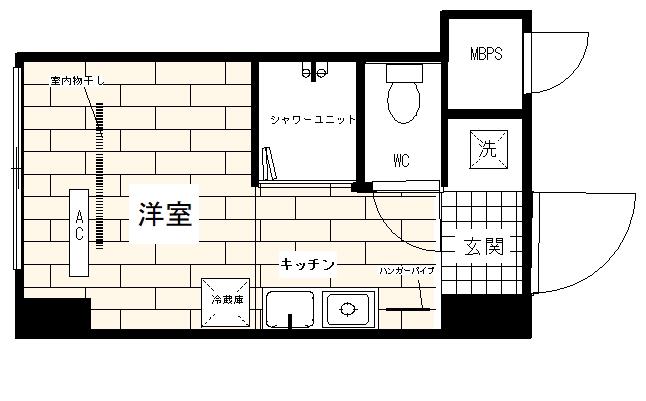 サンハイム田町(ワンルーム/4階)の間取り写真