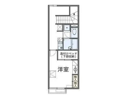 レオパレスLADY GRAYII(1K/2階)の間取り写真