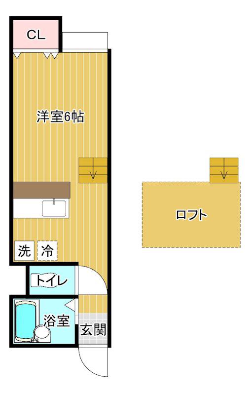 クレシェンテ(ワンルーム/1階)の間取り写真