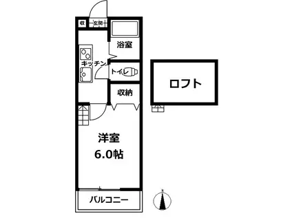 グロート松山(1K/1階)の間取り写真