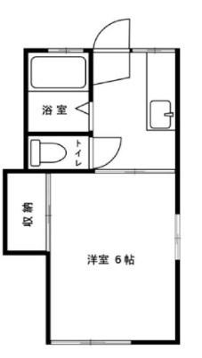 横山ハイツ(1K/2階)の間取り写真