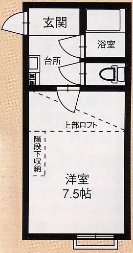 ロフトインSAITO(1K/2階)の間取り写真