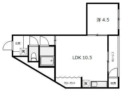 ノーザンビレッジ(1LDK/3階)の間取り写真