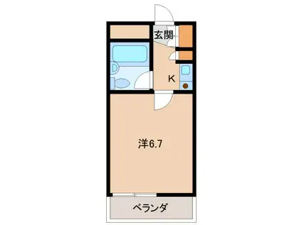 サクラビル(1K/3階)の間取り写真