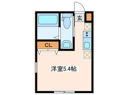 HAZAWA PARK FRONT(ワンルーム/2階)の間取り写真