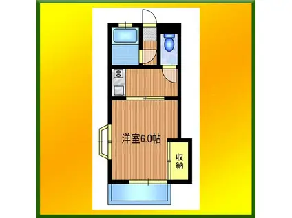 ヴィレッジ美園(1K/2階)の間取り写真