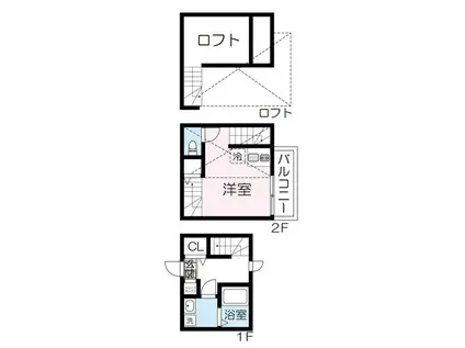 MAISON WISTERIA(ワンルーム/1階)の間取り写真