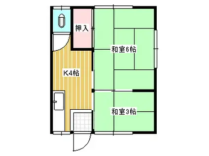 成光荘(2K/2階)の間取り写真