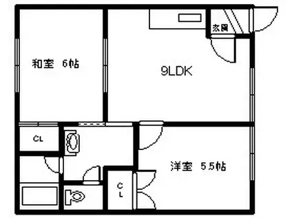 リバーシティー(2LDK/1階)の間取り写真