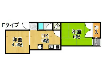 エトワール住之江(2DK/4階)の間取り写真
