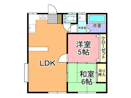 ブギウギハウス A棟(2LDK/1階)の間取り写真