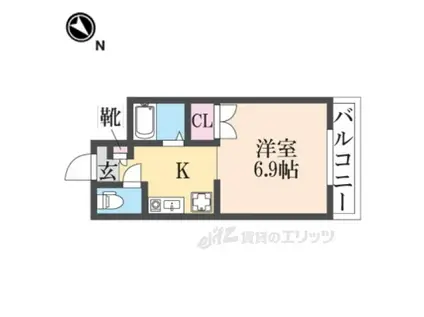 ルナ・ピェーナ4(1K/3階)の間取り写真