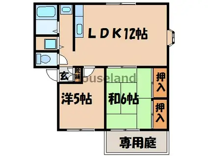 ハイムN(2LDK/1階)の間取り写真