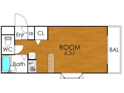 フェリシダ(ワンルーム/3階)の間取り写真