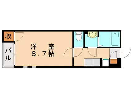 クレイノリバティ菰田II(1K/1階)の間取り写真