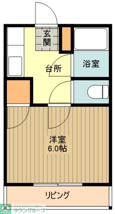 メゾンフジ(1K/1階)の間取り写真