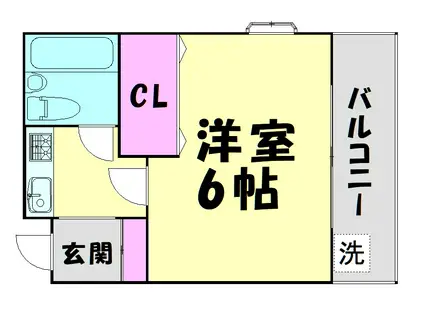 プレゼンス浜の宮(ワンルーム/3階)の間取り写真