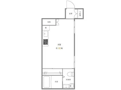 STELLA洗足池(ワンルーム/1階)の間取り写真