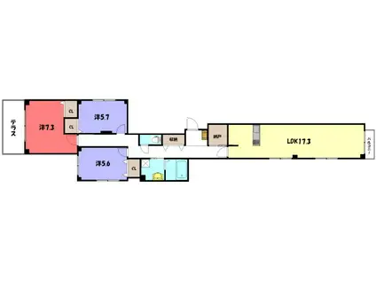 COCO東山三条(3SLDK/1階)の間取り写真