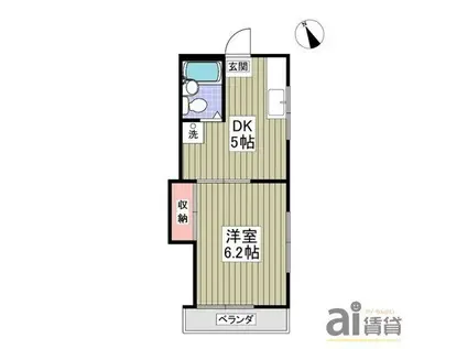 エルヴィータ上新井(1DK/2階)の間取り写真