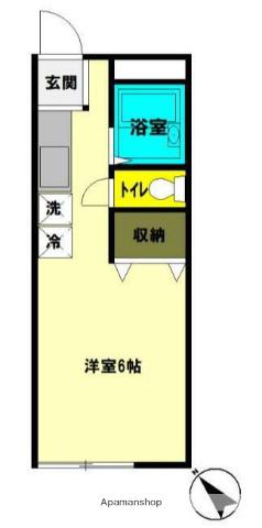 ハイツ長寿A(ワンルーム/1階)の間取り写真