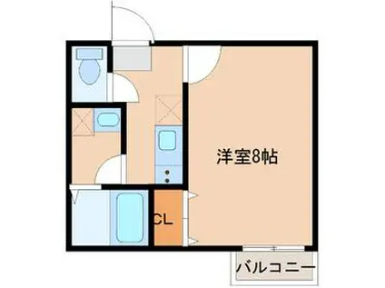 アスコット連坊駅前II(1K/1階)の間取り写真