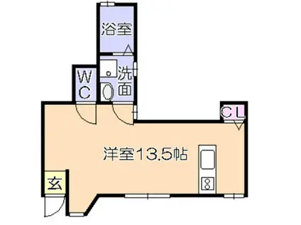 ラセットビレッジMA(ワンルーム/1階)の間取り写真
