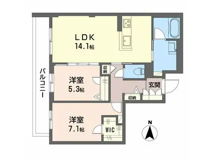 ベル スウィート(2LDK/3階)の間取り写真