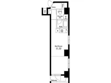 ミリアビタNO22(ワンルーム/2階)の間取り写真
