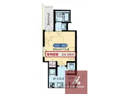 CORALLO あびこ(1K/3階)の間取り写真