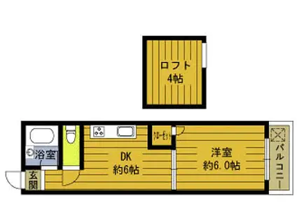 エクセルコート下郡I(1DK/2階)の間取り写真