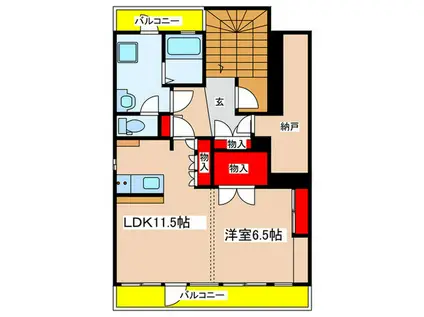 CASA HIYOSHI(1LDK/5階)の間取り写真