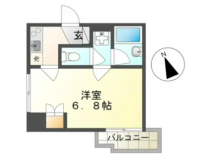 ラナイズみなみ野(1K/3階)の間取り写真