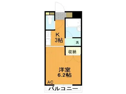 ドゥーム沼袋(1K/2階)の間取り写真