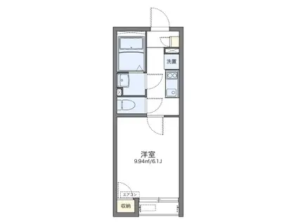 京王線 桜上水駅 徒歩14分 2階建 築14年(1K/2階)の間取り写真