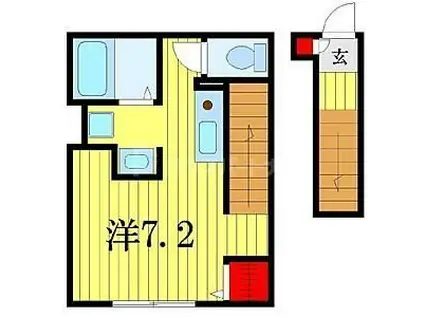 MKハウス(ワンルーム/2階)の間取り写真