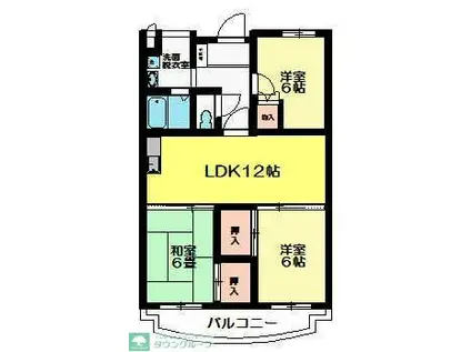 プレジオII(3LDK/1階)の間取り写真