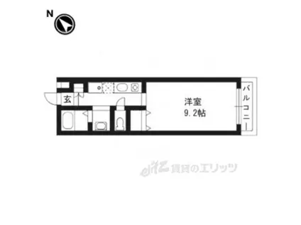 HILL VALLEY(1K/3階)の間取り写真