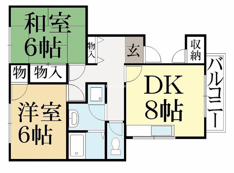 メゾン・プランドール(2DK/2階)の間取り写真