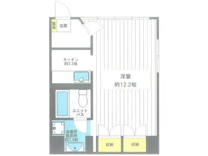 クリエイト西大井(ワンルーム/1階)の間取り写真