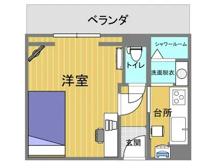 第2山本ビル(1K/3階)の間取り写真